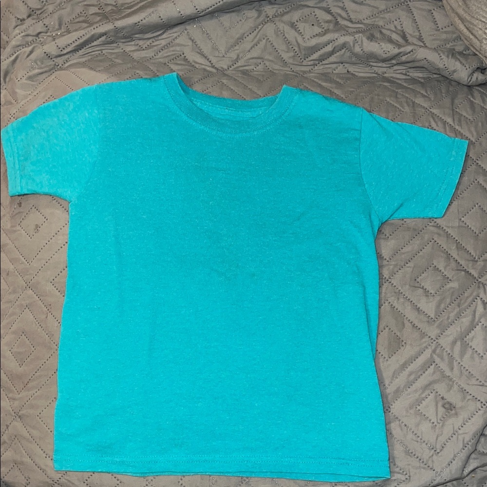 Kids Turquoise T-Shirt by Fruit of the Loom - Size XS (4/5)